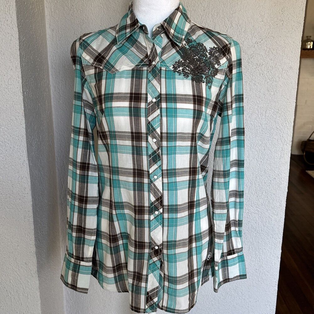 Ariat Cybil Fitted Snap Front Shirt, Size S